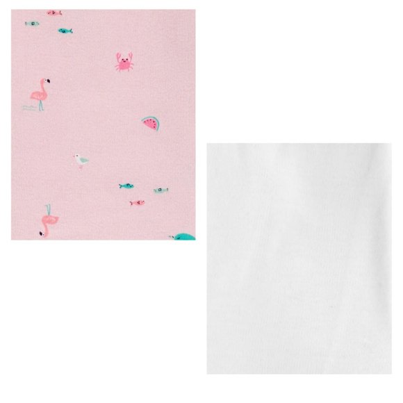 Carter's Baby - 3 Piece Flamingo Little Short Set - Picture 2 of 4
